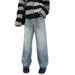 American Street Washed Vintage Jeans For Men, Spring And Autumn Clean Fit, Water Ripple Design, Straight Leg Pants_mkmklike.com