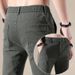 Men's Slim Fit Straight Leg Jeans Stretchy Korean Style Trendy Loose Fit Business Casual Pants for Spring Autumn 2024_mkmklike.com