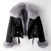 2026 Autumn And Winter New Removable Imitation Fox Hair Rabbit Hair Liner Denim Jacket Women's Short Top Pie Overcome_mkmklike.com
