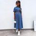 Women's Clothing New Mid Length Shirt Denim Dress A Line_mkmklike.com
