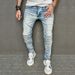 Men's Clothing New Men's Jeans Casual Ripped Slim Fit Slim Fit Stretch Men's Pants_mkmklike.com
