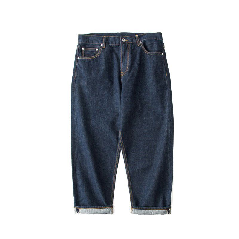 Men's Clothing Men's Wear | Classic Japanese Workwear 14OZ De Sized Selvedge Denim Deep Crotch Wide Leg Loose Fit Men's Jeans_mkmklike.com