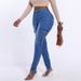 "Women's Slim-Fit Jeans With Elastic Waist & Flap Pockets – Lifting Hip Design (Blue, S-2XL)"_mkmklike.com