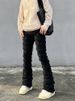 Men's Clothing Erosion Damaged Raw Edge Jeans Men Ins Trendy Brand High Street Straight Slim Flared Trousers Casual Women_mkmklike.com