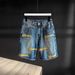 Men's Embroidered Denim Shorts Summer Style Loose Plus Size Mid-Length Retro High Street Five Point Pants_mkmklike.com