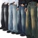 Men's Clothing Running Style Korean A Type Straight Jeans Men's Fashion Brand Loose Wide Leg Mopping Long Pants_mkmklike.com