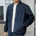 Cross-Border Autumn Suede Solid Color Men's Zipper Jacket Casual Retro Long Sleeve Cardigan Coat For Men_mkmklike.com