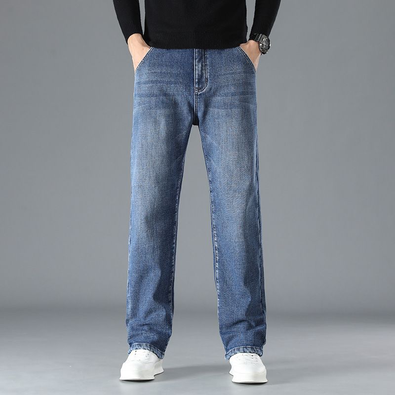 Men's Relaxed Fit Straight Leg Jeans – Classic Comfort Stretch Denim Pants For Business Casual & Everyday Wear (28-36)_mkmklike.com