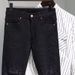 Men's Korean Style Trendy Starry Rhinestone Embellished Slim Fit Cropped Jeans Straight Leg Height Enhancing_mkmklike.com
