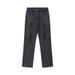 2025 American Style Black Jeans For Men With Ripped Cuffs And Zipper Design, High Street Fashion_mkmklike.com