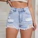 Women's Ripped Short Denim Shorts Fashion Clothing_mkmklike.com