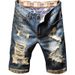 Men's Trendy Ripped Denim Shorts | Edgy Destroyed 5-Inch Inseam Streetwear Cargo Shorts For Summer_mkmklike.com