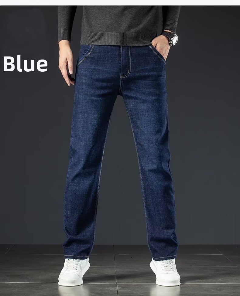Ozon Stretch Straight Leg Jeans For Men Casual Denim Spring Autumn_mkmklike.com
