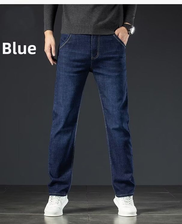 Ozon Stretch Straight Leg Jeans For Men Casual Denim Spring Autumn_mkmklike.com