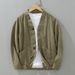 2406 Retro Cotton Linen Casual Jacket Men, Loose Fit, Chinese Style, Solid Color, Breathable, Plus Size, Ramie Stand_mkmklike.com