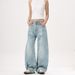 Women's Clothing High Street Baggy Jeans Slub Scimitar Jeans Unisex Wide Leg Pants Loose Profile_mkmklike.com