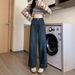 High-Waisted Wide Leg Jeans For Women – Flowy Straight Denim Pants (S-2xl, Dark Blue & Light Blue, Non-Stretch Cotton)_mkmklike.com