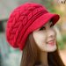 Hot Sale Women's Hats Winter Warm Knitted Hat Rabbit Hair Double Layer Plus Veet Cap Visor Beanies For Women Casual_mkmklike.com