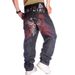 European And American Trend HIPHOP Loose Straight Skateboard Pants Embroidered Hip-hop Jeans Men's Plus Size_mkmklike.com