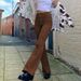 Slim Fit Flared Jeans For Women – High-Waisted Stretch Denim Pants, Trendy Streetwear (Black/Brown/Khaki, Sizes S/M/L)_mkmklike.com