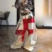 American Retro White Chain Printed Jeans Men's And Women's Spring And Autumn New Street Fashion Scimitar Wide-leg Trousers_mkmklike.com