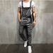 Men's Clothing Fashion Men's Strappy Denim Rompers Ripped Jeans Trousers Trendy Pop Work Clothes_mkmklike.com