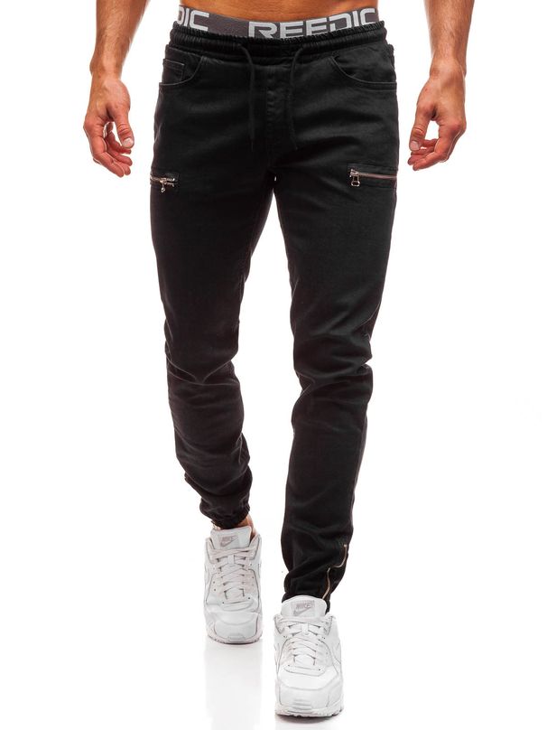 Men's Clothing Denim Fabric Casual Matte Zipper Design Sports Fashion Casual Jeans Men_mkmklike.com