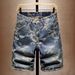 Men's Clothing New Trendy Brand Embroidery Loose Shorts Summer Thin 5 Point Shorts_mkmklike.com