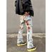 Men's Streetwear Embroidered Jeans – Oversized Hip-Hop Fit With Heavy Stitching_mkmklike.com