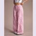 Women's Low Rise Washed Loose Fitting Straight Leg Pink Leopard Print Jeans for Cross Border E-commerce Wholesale Export_mkmklike.com