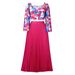 Women's Clothing women's summer new fashion V neck printed top pleated long skirt two piece suit_mkmklike.com