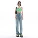 Women's Straight-leg Jeans, New Spring-summer Style, High-waisted, Slimming, Petite-friendly, Narrow Cut, Loose-fitting,_mkmklike.com
