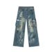 EF JEANS | 2025 Spring New European And American Style Hand-painted Graffiti Heavy Industry Multi-pocket Tooling Jeans Trendy Men_mkmklike.com