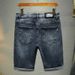 Men's Clothing Men's Relaxed Fit Straight Leg Denim Shorts - Vintage Washed Distressed Casual Mid-Length Jeans With Multiple Pockets_mkmklike.com