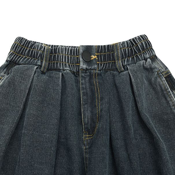 Nanxia Disguise Spring New Solid Color Washed Vintage Loose Jeans Wide-Leg Harem Pants For Men_mkmklike.com