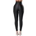 Women's clothing Trousers Black High Waist Elastic Solid Color Slim Fit Plus Size Sports Yoga Tight Leggings for Women_mkmklike.com