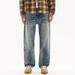 Autumn And Winter New American Retro Flower-tied Cat Whisker Jeans Men's Loose Wide-leg Trousers_mkmklike.com