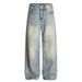 American Punk Vintage Washed Jeans High Street Straight Long Men's Casual Loose Versatile Dad Wide-Leg Pants_mkmklike.com