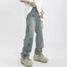 Nordmann American Retro Design Niche Jeans For Men Loose Straight Autumn Winter National Trend High Street Casual Long Pants_mkmklike.com