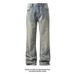 "Vintage Washed Denim Jeans – High Street Straight Leg (M-5XL, Blue/Black)"_mkmklike.com