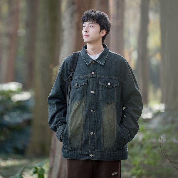 American Washed Denim For Boys In Spring And Autumn New Trendy Brand Youthful Loose Casual Jacket_mkmklike.com
