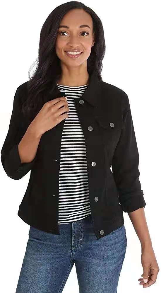 Chicco New 2021 Foreign Trade Wo's Fashion European And American Style Short Denim Slim Fit Long Sleeve Jacket For_mkmklike.com