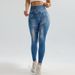 Women's Clothing Tight-waisted leggings Plus size stretch hip lift nine-minute pants_mkmklike.com