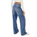 Women's Clothing Cat Whiskers And Maliu Loose Wide Leg Jeans For Women Solid Color Casual Versatile Denim Trousers_mkmklike.com