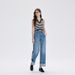 Women's High Waist Wide Leg Flared Jeans - Comfortable Stretch Denim Pants With Turned Hem For Casual & Stylish Look_mkmklike.com