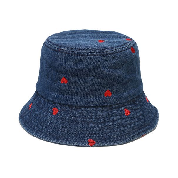 Hot Sale Fashion Washed Denim Solid Vintag Bucket Hats Lady Male Spring Summer Autumn Panama Fisherman Cap Hat For Women Men_mkmklike.com