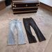 Men's Clothing Blue Black Gray Natural Washed Paris Bootcut Faded Flared Pants Jeans Casual All Match_mkmklike.com