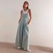 Women's Loose Wide Leg Denim Overalls Casual Solid Color Polyester Spring/Autumn Summer Regular Fit Jeans_mkmklike.com