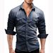 Pulse 2024 Autumn New Cross-Border European And American Fashion Casual Men's Double Pocket Long Sleeve Denim Shirt_mkmklike.com