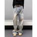 Men’s Vintage Tie-Dye Distressed Jeans – Loose Fit Straight Leg Ripped Denim Pants For Streetwear Style_mkmklike.com